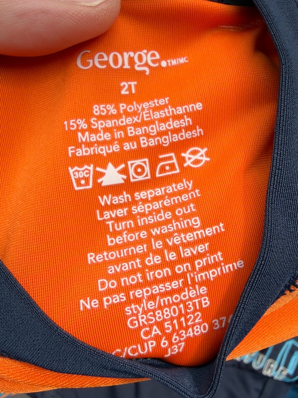 George Kids' Rashguards - Orange & Blue Surf Set - Picture 5 of 6